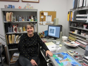 Award winner Reni Gower in her office.  Photo Credit M. Melkonian